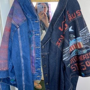 Freedom Denim Trucker Hand Painted